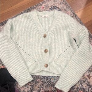 Mango Women's Mint Green Sweater